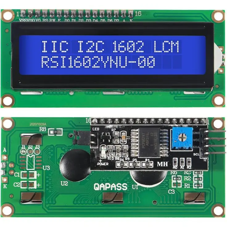 16x2 LCD Display with I2C Module